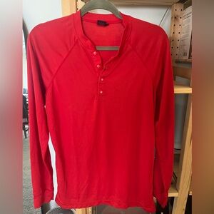 Patagonia Red Long Sleeve Henley Shirt